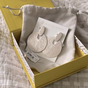 COPY - Kendra Scott Hammered Metal Silver Earrings